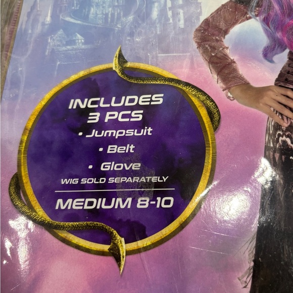 Disney descendants 3 Audrey child costume size medium 8-10 with wig! - Picture 2 of 9